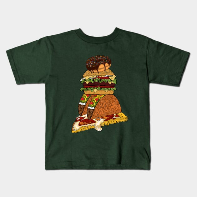 Junk Food Kids T-Shirt by Astrablink7